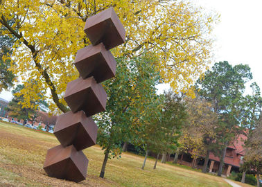 Bom preço. Esculturas oxidadas abstratas do jardim, escultura quadrada com estabilidade da corrosão on-line