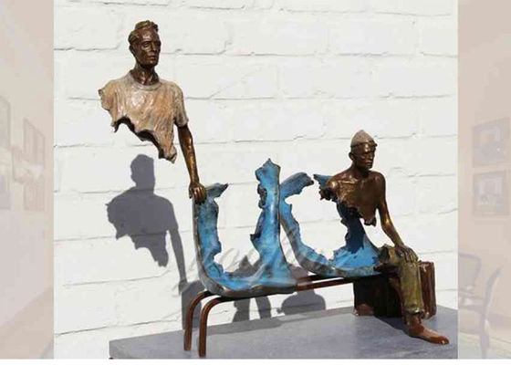 Bom preço. Vida - escultura de bronze para o jardim, escultura do viajante do revestimento da carcaça do tamanho de Bruno Catalano on-line