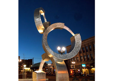 Contemporary Stainless Steel Sculpture Garden Stainless Steel Water Fountain