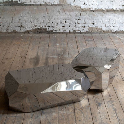 Bom preço. Decoração home super escultura lustrada do banco de aço inoxidável como a paisagem perfeita on-line