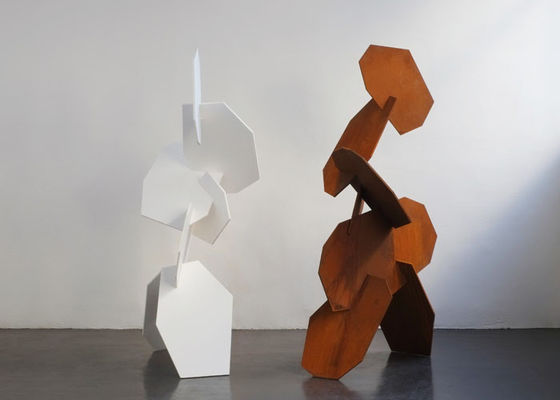 Bom preço. Decoração exterior da escultura geométrica do uso do jardim do aço de Corten on-line