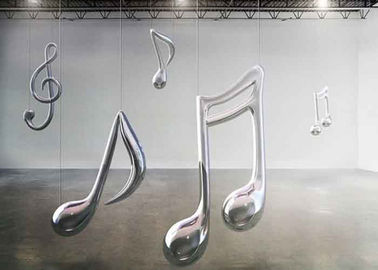 Bom preço. Escultura exterior de aço inoxidável lustrada espelho da nota da música da escultura on-line