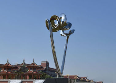 Bom preço. Para fora espelho de aço inoxidável moderno da escultura abstrata da porta lustrado on-line