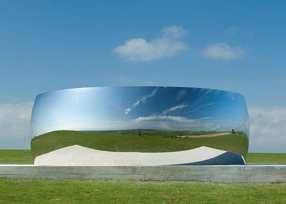 Bom preço. As esculturas modernas do jardim do metal da decoração lustraram o espelho de aço inoxidável on-line