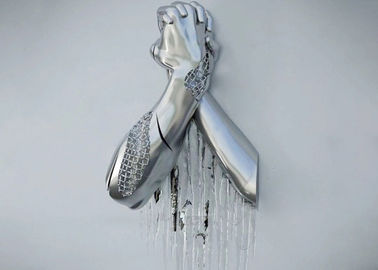 Home Decor Figurative 3d Wall Man Stainless Steel Art Sculptures Matt Finish