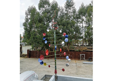 100cm Rainbow Color Kinetic Wind Stainless Steel Sculpture Painted Finish