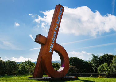 Contemporary City Decoration Outdoor Metal Corten Steel Sculpture