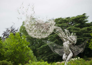 Incredibly Dynamic Steel Wire Fairy Sculptures, Steel Fairy Sculpture
