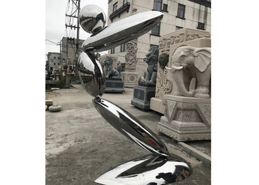 2.3m Wangstone Design Large Mirror Polished Stainless Steel Sculpture In Stock