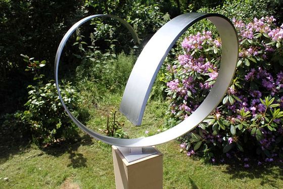 Bom preço. Escultura feita sob encomenda do jardim de Art Design Brushed Stainless Steel do tamanho on-line