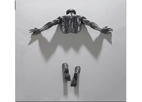 Bom preço. Elevação de bronze da escultura 150cm do homem da decoração da parede do ODM on-line