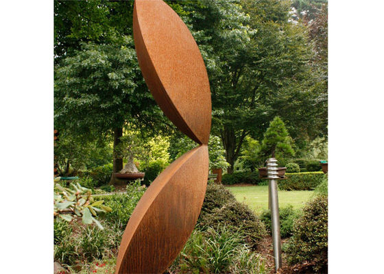 Rusty Corten Steel Metal Cactus Sculpture For Garden