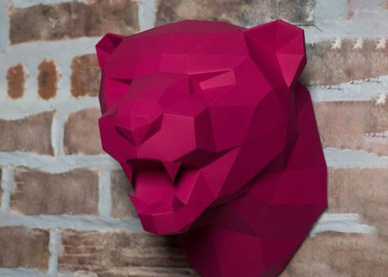 Bom preço. Altura da escultura 50cm de Rose Painted Stainless Steel Leopard on-line