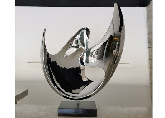 Bom preço. Escultura abstrata de aço inoxidável decorativa interior moderna on-line