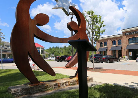 Life Size Outdoor Public Star Dancer Corten Steel Sculpture