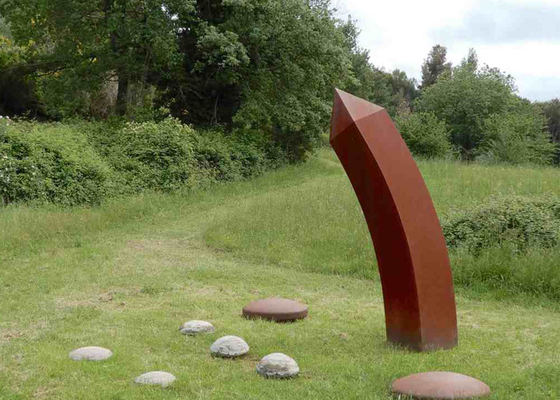 OEM Outdoor Decorative Rusty Corten Steel Pencil Sculpture