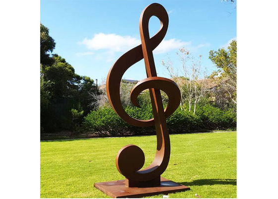 Bom preço. Tamanho personalizado Notas musicais de aço corten enferrujado Escultura para jardim on-line