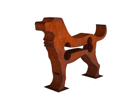 Bom preço. Escultura de aço do cão de Corten do comprimento oxidado de 150cm para o jardim on-line