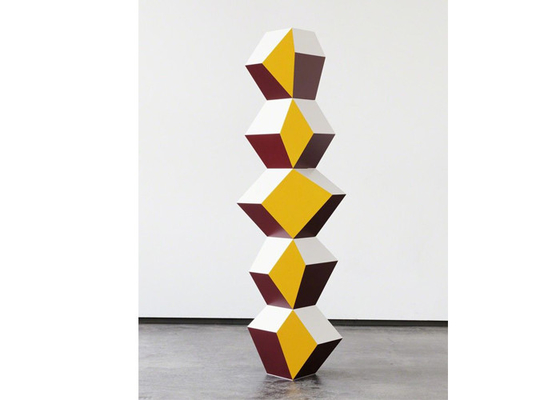 Outdoor Public Painted Stainless Steel Geometric Art Sculpture ODM OEM