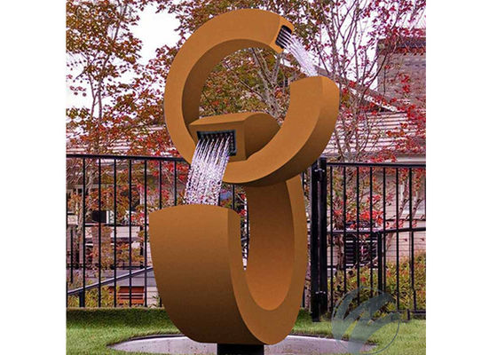 Bom preço. Forma moderna da fonte 2C do jardim de Rusty Corten Steel Water Feature on-line