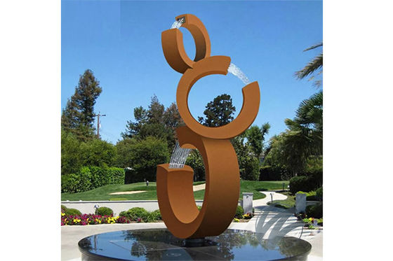 Bom preço. Projeto moderno exterior de Rusty Corten Steel Water Fountain 3C do jardim on-line