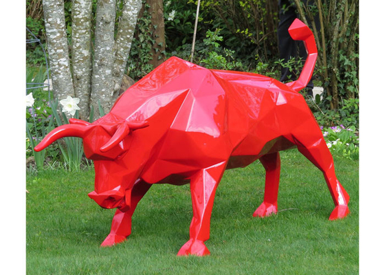Bom preço. Vida exterior animal da escultura da fibra de vidro de Red Bull - projeto do tamanho 3D para a decoração on-line