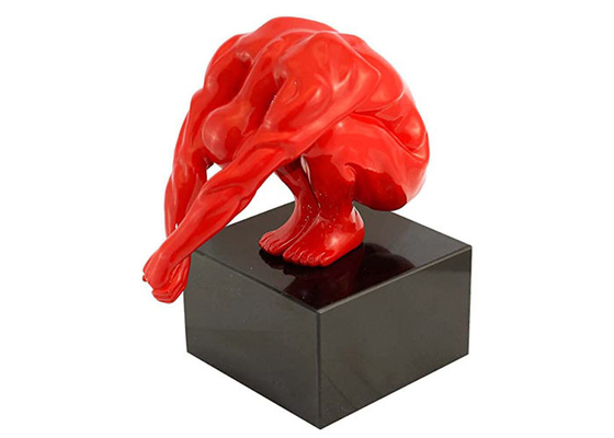 Bom preço. Nadador moderno Red Figurine do esporte de Art Outdoor Fiberglass Sculpture Figure on-line