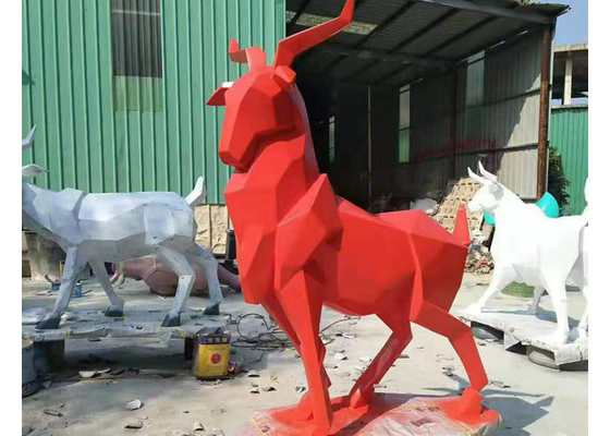 Figura animal vida exterior da escultura da fibra de vidro dos cervos - tamanho para a decoração do jardim