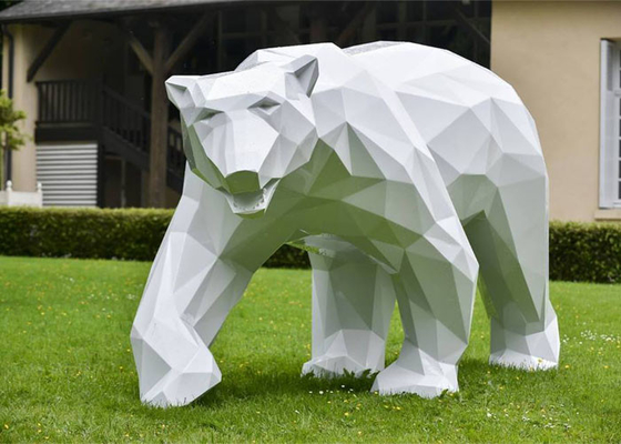 Escultura exterior da fibra de vidro do grande urso para a construção/decoração pública
