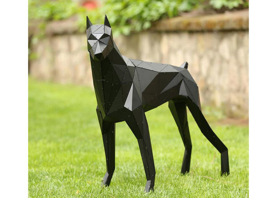 Bom preço. Escultura exterior da fibra de vidro do cão da decoração do jardim, estátua do Doberman da fibra de vidro on-line