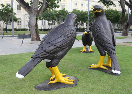 Bom preço. Grande fibra de vidro animal pintada Eagle Sculpture Public Decoration do jardim do pássaro on-line