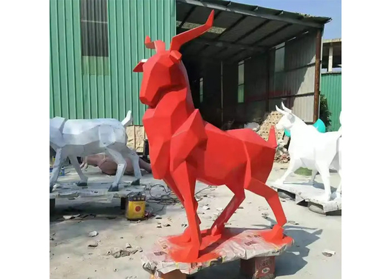 Bom preço. Arte Pública Moderna Animais Cervos Escultura de Fibra de Vidro ao Ar Livre Tamanho Real on-line