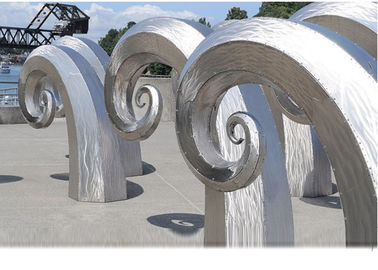 Bom preço. Escultura da onda do metal da arte pública grande, escultura de aço abstrata exterior on-line
