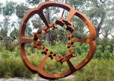 Bom preço. As esculturas oxidadas do jardim da cor do óxido, jardim do metal florescem a escultura 150cm Heigh on-line