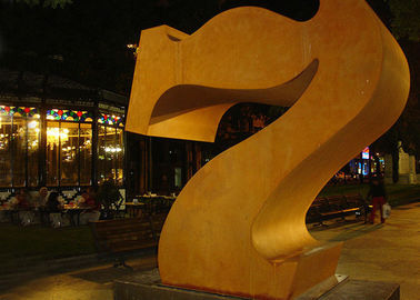 Bom preço. Escultura de aço de Corten do número profissional 7 sem altura da base 180cm on-line