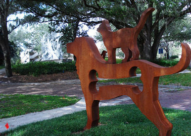 Bom preço. O jardim contemporâneo do metal Ornaments animais/ofício da soldadura da escultura cão do metal on-line