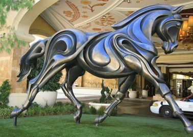 Bom preço. Estátuas exteriores do cavalo, da escultura running do cavalo do bronze projeto contemporâneo on-line