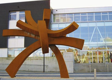 Bom preço. Grande escultura de aço moderna de Corten para a altura da decoração 300cm do jardim público on-line