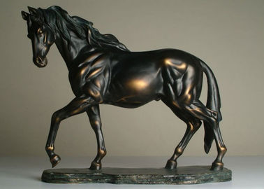 Tamanho natural Esculturas antigas de bronze de cavalos, decoração de hotéis Escultura de cavalos ao ar livre