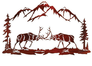 Bom preço. A natureza de luta do fanfarrão Metal a escultura da parede/a escultura do metal decoração da parede on-line