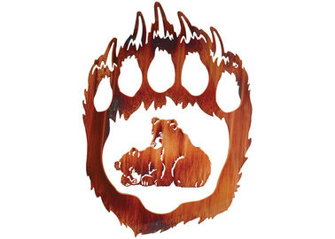 Bom preço. Arte original brincalhão da parede do metal de Cubs de urso dois, escultura da decoração da parede do metal on-line