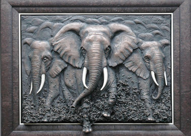 Bom preço. Metal a escultura da arte da parede/função do relevo de Bas elefante do bronze a multi on-line