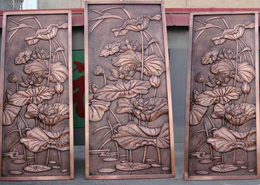 Bom preço. Chapas de bronze do relevo de Bas da flor de Lotus para a decoração pública da arte da parede on-line