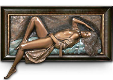 Bom preço. Da escultura de bronze do relevo da mulher OEM decorativo de relaxamento/ODM aceitável on-line