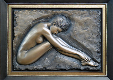 Bom preço. Escultura profissional do relevo do metal, escultura do relevo da parede da mulher do Nude on-line