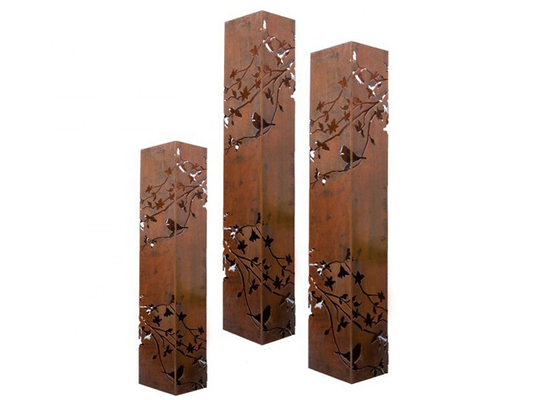Bom preço. Tamanho personalizado Linterna de aço corten de metal enferrujado on-line