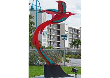 Bom preço. Escultura de aço inoxidável pintada moderna feita sob encomenda do pássaro de voo da arte pública on-line