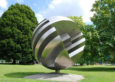 Bom preço. Escultura de aço inoxidável da grande escultura exterior do metal da bola do jardim on-line