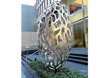 Bom preço. A cavidade Eggs a escultura moderna da arte de instalação da escultura de aço inoxidável on-line