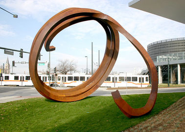Bom preço. Grande escultura de aço de superfície oxidada de Corten para a decoração exterior do jardim on-line
